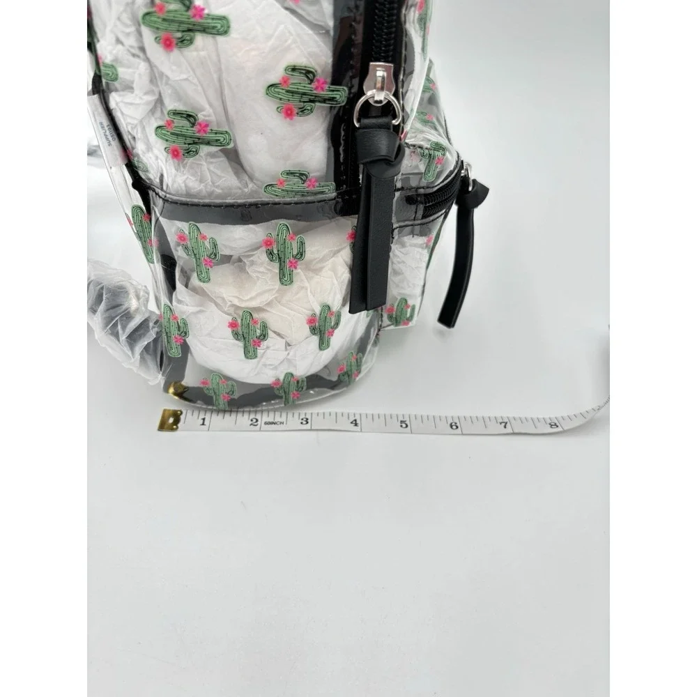 Clear Cactus Mini Backpack Womens PVC Floral Festival Concert Bag NWT
